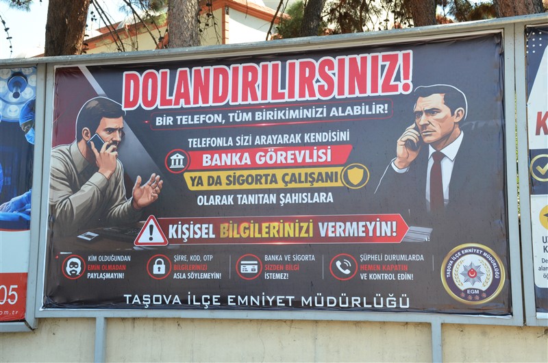 TAŞOVA EMNİYETİ VE NOTERLER BİRLİĞİ'NDEN DOLANDIRICILARA KARŞI GENİŞ KAPSAMLI UYARI
