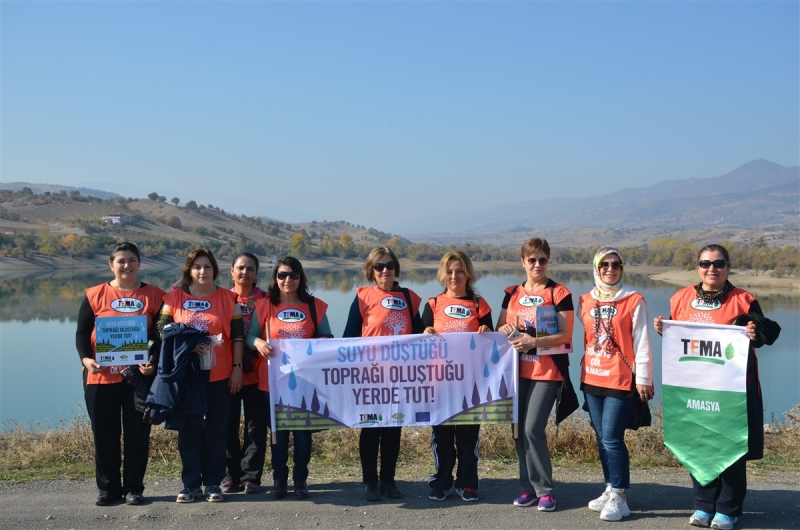 Amasya TEMA'dan Uluköy Barajında Doğa Yürüyüşü 