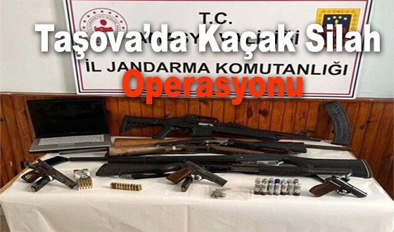 Taşova’da Kaçak Silah Operasyonu