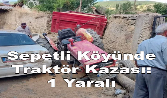 Sepetli Köyünde Traktör Kazası: 1 Yaralı