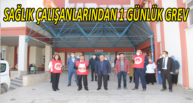 Sağlık çalışanları Taşova'da Türk-Sağlık Sen'in Çağrısı