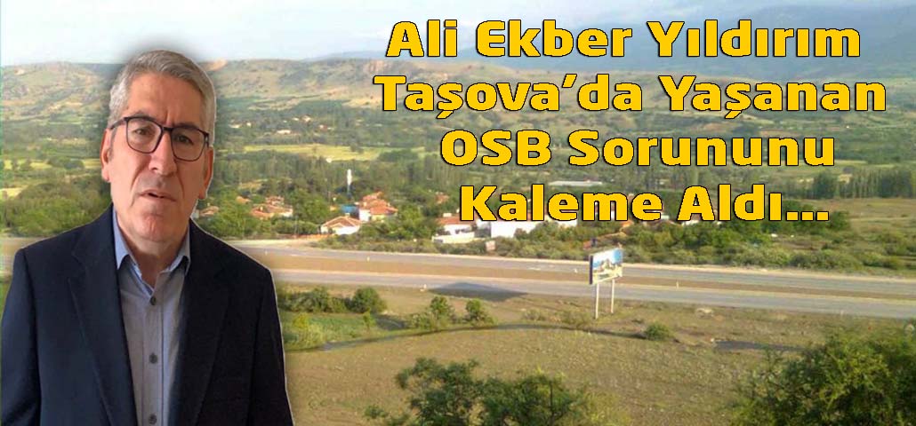 Ali Ekber Yıldırım  Taşova’da Yaşanan OSB Sorununu Kaleme Aldı…