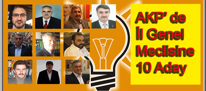 AKP'de İl Genel Meclisine 10 Aday