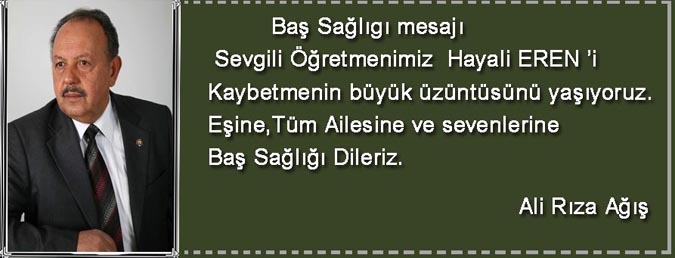 Ali Rıza AĞIŞ Taziye Mesajı