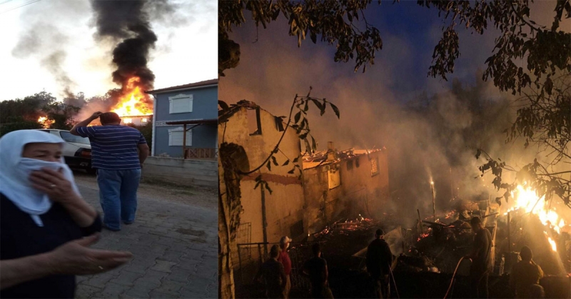 Ballıca'da Yangın: Ev, Ahır ve Samanlık Kullanılamaz Hale Geldi