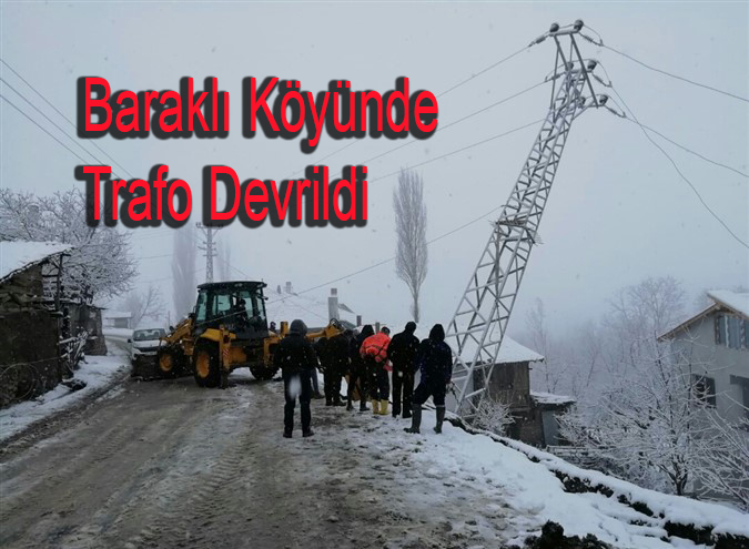 Baraklı Köyünde Trafo Devrildi