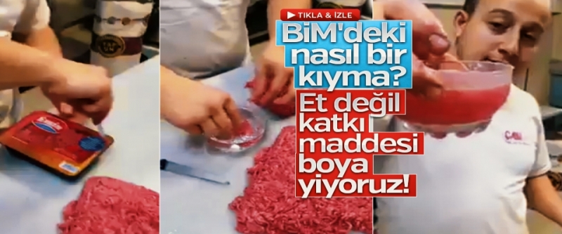 BİM'de 'ucuz et' diye satılan kıymadan şok eden görüntüler. 