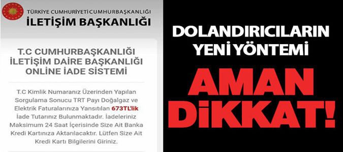 Dolandırıcıların Yeni Yöntemi, Aman Dikkat!