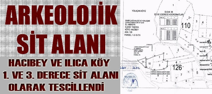 HACIBEY VE ILICA KÖY 1. VE 3. DERECE SİT ALANI OLARAK TESCİLLENDİ