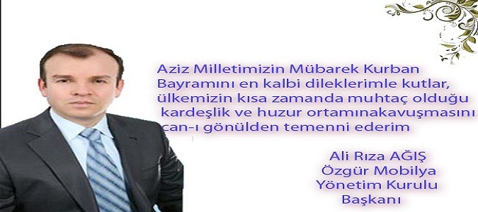 Kurban Bayramı Tebriği - Ali Rıza AĞIŞ