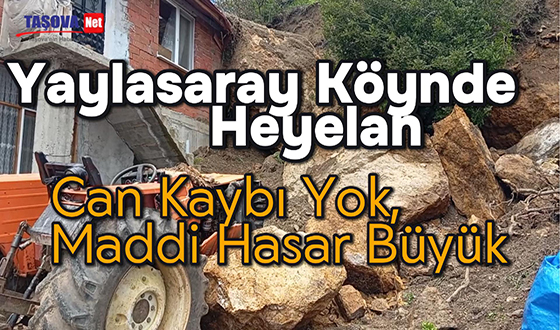 Yaylasaray Köyünde Heyelan Can Kaybı Yok, Maddi Hasar Büyük