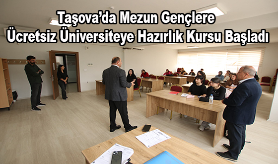 Taşova’da Mezun Gençlere Ücretsiz Üniversiteye Hazırlık Kursu Başladı