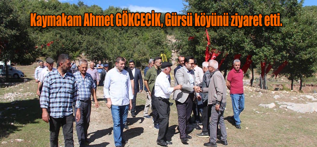 Kaymakam Ahmet GÖKCECİK, Gürsü köyünü ziyaret etti.