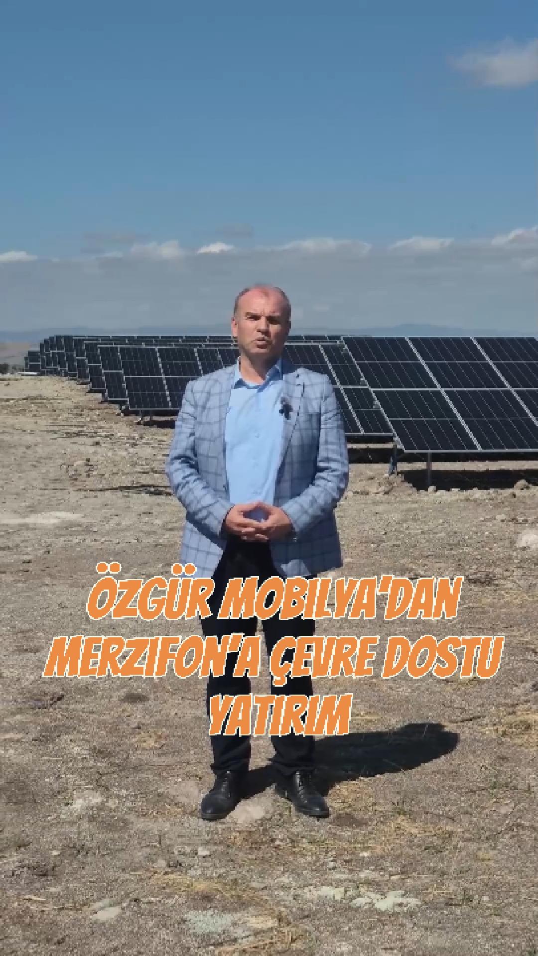 Özgür Mobilya’dan Merzifon’a Çevre Dostu Yatırım #Özgürmobilya #GES
